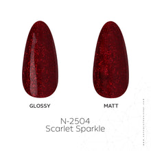 تحميل الصورة إلى عارض المعرض، طلاء جل لامع سكارليت سباركل N-2504 - 15 مل