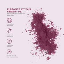 Load image into Gallery viewer, D 2620 Plum Indulgence Nail Dipping Powder – 28gm | Deep Plum Dip Powder Nails | Nail Dipping System
