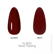 Load image into Gallery viewer, N 2631 – Wine Tasting Gel Polish – 15 ml | Long‑Lasting, High‑Gloss Deep Burgundy Nail Polish Gel