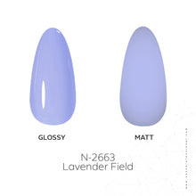 Load image into Gallery viewer, N 2663 – Lavender Field Gel Polish – 15 ml | Long-Lasting, High-Gloss Soft Lavender Nail Polish Gel