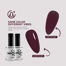 Load image into Gallery viewer, N 2835 – Burgundy Shadow Gel Polish – 15 ml | Long-Lasting, High-Gloss Deep Burgundy Nail Polish Gel