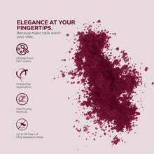 Load image into Gallery viewer, D 2889 Plum Wine Nail Dipping Powder – 28gm | Deep Burgundy Dip Powder | Nail Dipping System