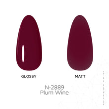 Load image into Gallery viewer, N 2889 – Plum Wine Gel Polish – 15 ml | Long-Lasting, High-Gloss Deep Plum Purple Nail Polish Gel