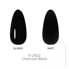 Load image into Gallery viewer, N 2922 – Charcoal Black Gel Polish – 15ml | Long-Lasting, High-Gloss Intense Black Nail Polish Gel