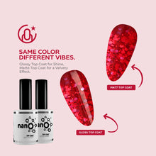 Load image into Gallery viewer, N3014 – Shine On, Girl Gel Polish – 15 ml | Long-Lasting, High Gloss Pink-Red Glitter Nail Polish Gel
