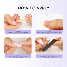 Load image into Gallery viewer, Nano® Amethyst Kitty Stare Pressed on Nails - 24pcs with Glue | Instant Gel-Like Shine, Lavender Purple Chrome Fake Nails Set