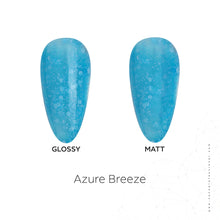 Load image into Gallery viewer, Azure Breeze Rubber Base Coat Gel – 15ml | Soak Off Builder Base Coat | Long Lasting Ocean Blue Rubber Base Coat