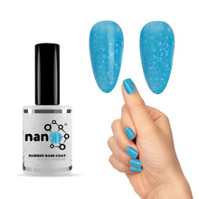 Load image into Gallery viewer, Azure Breeze Rubber Base Coat Gel – 15ml | Soak Off Builder Base Coat | Long Lasting Ocean Blue Rubber Base Coat