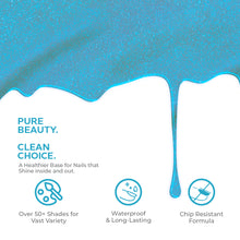 Load image into Gallery viewer, Azure Breeze Rubber Base Coat Gel – 15ml | Soak Off Builder Base Coat | Long Lasting Ocean Blue Rubber Base Coat