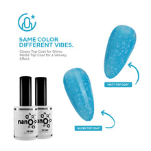 Load image into Gallery viewer, Azure Breeze Rubber Base Coat Gel – 15ml | Soak Off Builder Base Coat | Long Lasting Ocean Blue Rubber Base Coat