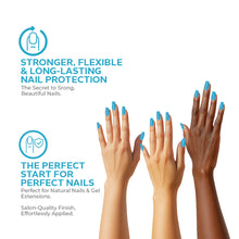 Load image into Gallery viewer, Azure Breeze Rubber Base Coat Gel – 15ml | Soak Off Builder Base Coat | Long Lasting Ocean Blue Rubber Base Coat