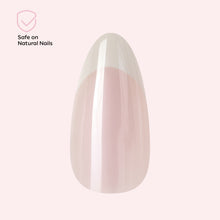 Load image into Gallery viewer, Nano® Barely French Pressed on Nails - 24pcs with Glue | Instant Gel-Like Shine, Chrome French Glossy Fake Nails Set