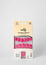 Load image into Gallery viewer, Nano® Blush Panther Stare Pressed on Nails - 24pcs with Glue | Instant Gel-Like Shine, Hot Pink Glossy Fake Nails Set