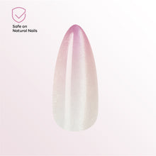 Load image into Gallery viewer, Nano® Blush Whisper Cateye Pressed on Nails - 24pcs with Glue | Instant Gel-Like Shine, Soft Pink Chrome Cat Eye Fake Nails Set