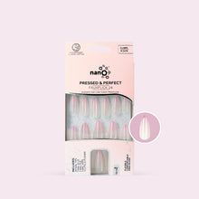 Load image into Gallery viewer, Nano® Blush Whisper Cateye Pressed on Nails - 24pcs with Glue | Instant Gel-Like Shine, Soft Pink Chrome Cat Eye Fake Nails Set