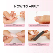 Load image into Gallery viewer, Nano® Blush Chrome French Pressed on Nails - 24pcs with Glue | Instant Gel-Like Shine, Pink Chrome French Fake Nails Set