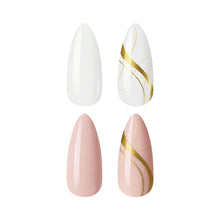 Load image into Gallery viewer, Nano® Blush Marble Luxe Pressed on Nails - 24pcs with Glue | Pink & White Marble Design Glossy Fake Nails Set