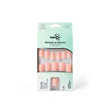 Load image into Gallery viewer, Nano® Blush Veil Pressed on Nails - 24pcs with Glue | Instant Gel-Like Shine, Soft Peachy-Pink Fake Nails Set