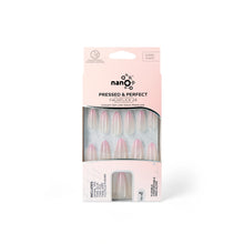Load image into Gallery viewer, Nano® Blush Whisper Cateye Pressed on Nails - 24pcs with Glue | Instant Gel-Like Shine, Soft Pink Chrome Cat Eye Fake Nails Set