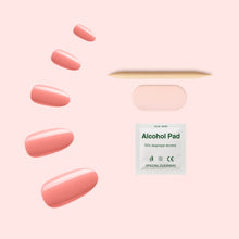 Load image into Gallery viewer, Nano® Blush Babe Pressed on Nails - 24pcs Self-Adhesive | Soft Coral Pink Finish, Glossy Natural Fake Nails Set