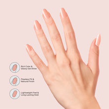 Load image into Gallery viewer, Nano® Blush Nude Pressed on Nails - 24pcs Self-Adhesive | Soft Pink Nude Finish, Natural Gloss Fake Nails Set