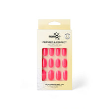Load image into Gallery viewer, Nano® Candy Pink Pressed on Nails - 24pcs Self-Adhesive | Vibrant Glossy Pink Finish, Bright Fake Nails Set