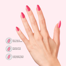 Load image into Gallery viewer, Nano® Candy Pink Pressed on Nails - 24pcs Self-Adhesive | Vibrant Glossy Pink Finish, Bright Fake Nails Set