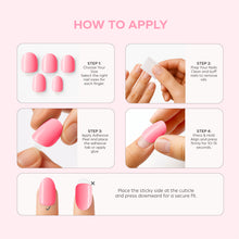 Load image into Gallery viewer, Nano® Candy Pink Pressed on Nails - 24pcs Self-Adhesive | Vibrant Glossy Pink Finish, Bright Fake Nails Set