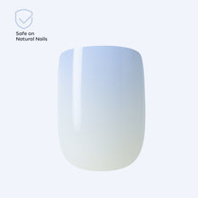 Load image into Gallery viewer, Nano® Cloud Whisper Pressed on Nails - 24pcs with Glue | Instant Gel-Like Shine, Soft Blue-White Ombre Fake Nails Set