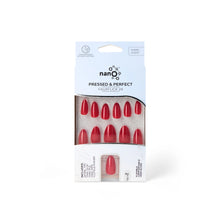 تحميل الصورة إلى عارض المعرض، Nano® Crimson Charm Pressed on Nails - 24pcs with Glue | Classic Red Glossy Fake Nails Set
