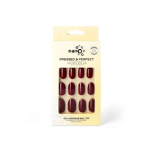 تحميل الصورة إلى عارض المعرض، Nano® Crimson Crush Pressed on Nails - 24pcs Self-Adhesive | Deep Red Gloss Finish, Classic Red Fake Nails Set