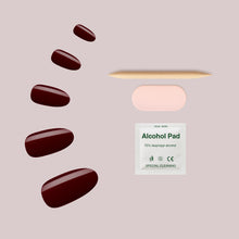 Load image into Gallery viewer, Nano® Crimson Crush Pressed on Nails - 24pcs Self-Adhesive | Deep Red Gloss Finish, Classic Red Fake Nails Set