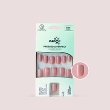 Load image into Gallery viewer, Nano® Dusty Pink Pressed on Nails - 24pcs with Glue | Instant Gel-Like Shine, Muted Rose Fake Nails Set