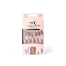 Load image into Gallery viewer, Nano® Emerald Panther Gaze Pressed on Nails - 24pcs with Glue | Instant Gel-Like Shine, Nude Pink Glossy Fake Nails Set