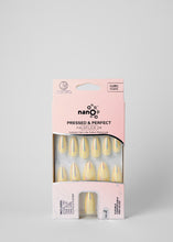 Load image into Gallery viewer, Nano® Golden Mirage Pressed on Nails - 24pcs with Glue | Instant Gel-Like Shine, Iridescent Gold Fake Nails Set