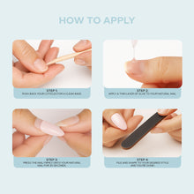 Load image into Gallery viewer, Nano® Glacier Cat Gleam Pressed on Nails - 24pcs with Glue | Instant Gel-Like Shine, Icy Blue Chrome Fake Nails Set