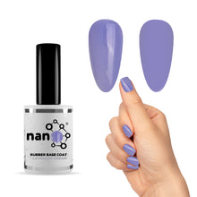 Load image into Gallery viewer, Lavender Dream Rubber Base Coat Gel – 15ml | Soak Off Builder Base Coat | Long Lasting Pastel Purple Rubber Base Coat Gel