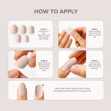 Load image into Gallery viewer, Nano® Mauve Muse Pressed on Nails - 24pcs Self-Adhesive | Soft Brown Mauve Finish, Glossy Natural Fake Nails Set