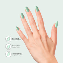 Load image into Gallery viewer, Nano® Mint Breeze Pressed on Nails - 24pcs Self-Adhesive | Fresh Pastel Green Finish, Glossy Mint Fake Nails Set