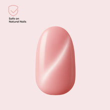 Load image into Gallery viewer, Nano® Peachy Gleam CatEye Pressed on Nails - 24pcs with Glue | Instant Gel-Like Shine, Peachy Pink Fake Nails Set