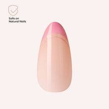 Load image into Gallery viewer, Nano® Pink Macaron Pressed on Nails - 24pcs with Glue | Instant Gel-Like Shine, Pink French Glossy Fake Nails Set