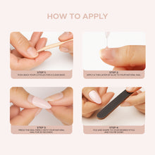 Load image into Gallery viewer, Nano® Pink Macaron Pressed on Nails - 24pcs with Glue | Instant Gel-Like Shine, Pink French Glossy Fake Nails Set