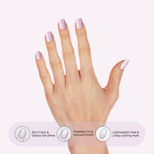 Load image into Gallery viewer, Nano® Pink Whisper Pressed on Nails - 24pcs with Glue | Instant Gel-Like Shine, Soft Baby Pink Glossy Fake Nails Set