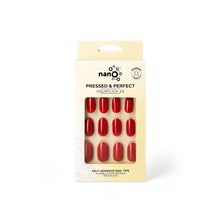 Load image into Gallery viewer, Nano® Passion Red Pressed on Nails - 24pcs Self-Adhesive | Bold Glossy Red Finish, Vibrant Fake Nails Set