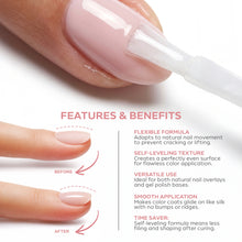 Load image into Gallery viewer, Peach Perfection Rubber Base Coat Gel – 15ml | Soak Off Builder Base Coat | Long Lasting Peach Pink Rubber Base Coat Gel