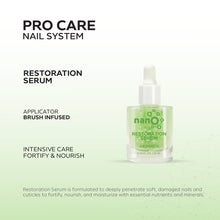 تحميل الصورة إلى عارض المعرض، Nano® Pro Care Nail System – Restoration Serum 10ml | Dual-Applicator Brush & Dropper | Keratin & Vitamin Infused Treatment