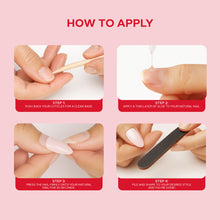 Load image into Gallery viewer, Nano® Red Velvet Glow Pressed on Nails - 24pcs with Glue | Instant Gel-Like Shine, Classic Red Glossy Fake Nails Set