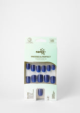 Load image into Gallery viewer, Nano® Royal Sapphire Pressed on Nails - 24pcs with Glue | Instant Gel-Like Shine, Deep Blue Glossy Fake Nails Set