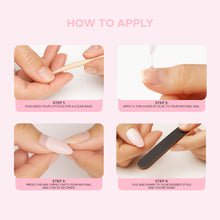 Load image into Gallery viewer, Nano® Soft Chic French Pressed on Nails - 24pcs with Glue | Instant Gel-Like Shine, Light Pink French Glossy Fake Nails Set