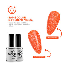 Load image into Gallery viewer, Scarlet Flame Rubber Base Coat Gel – 15ml | Soak Off Builder Base Coat | Long Lasting Bright Orange Rubber Base Coat